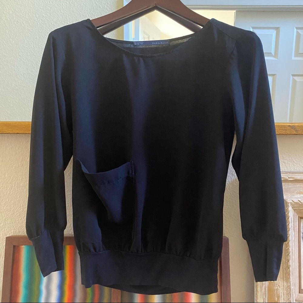 Zara blouse with front pocket ✨